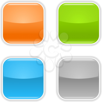 Royalty Free Clipart Image of Square Icons