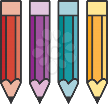 Royalty Free Clipart Image of Pencil Crayons