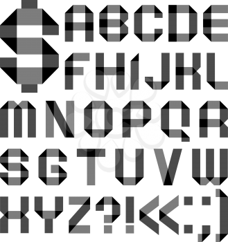 Alphabet from a paper transparent tape - Alphabet letters
