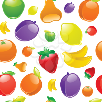 Fruit to background, seamless