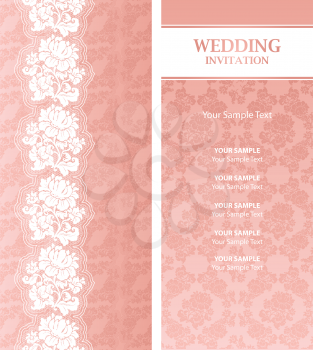 Wedding invitation template, design element