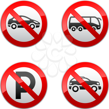 Set prohibited signs - transport