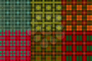 Set tartan, plaid patterns, wrapping paper