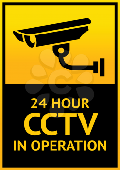 Warning Sticker for Security Alarm CCTV Camera Surveillance