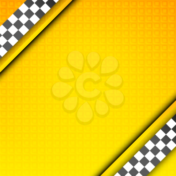 Racing orange background, taxi cab cover template
