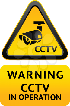 Warning Sticker for Security Alarm CCTV Camera Surveillance