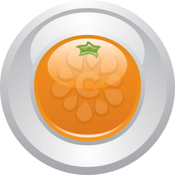 Gray button Orange, vector, design element