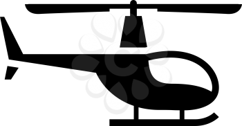 air transport - black icon isolated on white background