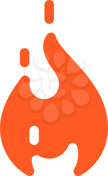 Fire flames with sparks, new red orange icon