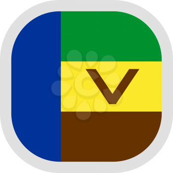 Flag of Republic of Venda. Rounded square icon on white background, vector illustration.
