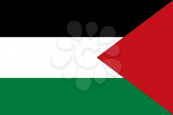 Flag of western sahara, reverse side of the flag. Rectangular shape icon on white background, vector illustration.