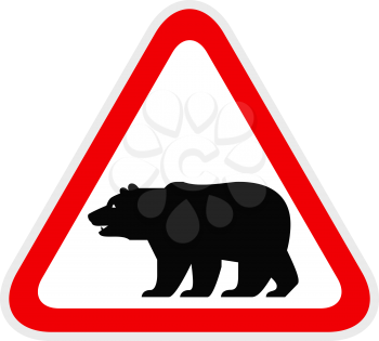 Triangular red Warning Hazard Symbol, vector illustration