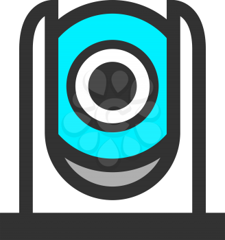 Video surveillance web camera, vector illustration