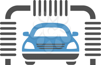 Car wash - gray blue icon isolated on white background