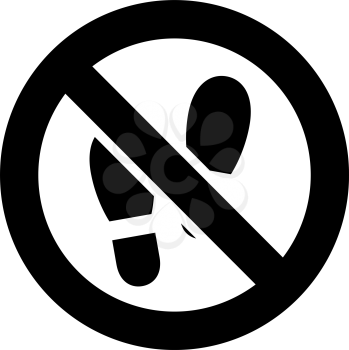 No step here forbidden sign, modern round sticker