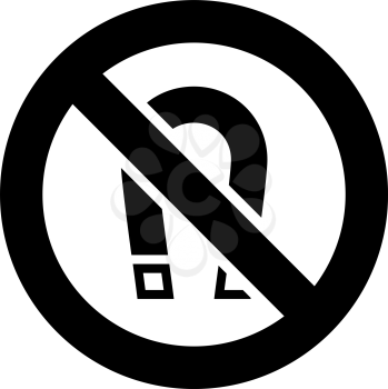 No magnetic field forbidden sign, modern round sticker
