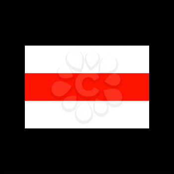 Flag of the Republic of Belarus, rectangular shape icon on black background, vector illustration