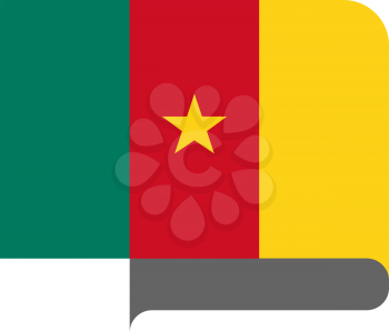 Flag of Cameroon horizontal shape, pointer for world map