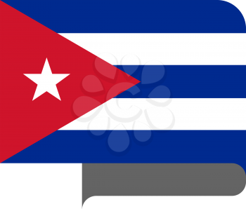 Flag of Cuba horizontal shape, pointer for world map