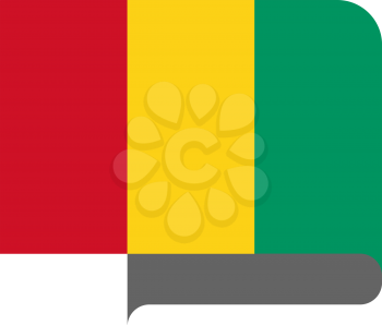 Flag of Guinea horizontal shape, pointer for world map