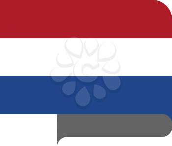 Flag of Netherlands horizontal shape, pointer for world map