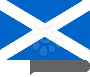 Flag of Scotland horizontal shape, pointer for world map