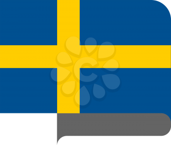 Flag of Kingdom of Sweden horizontal shape, pointer for world map
