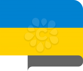 Flag of Ukraine horizontal shape, pointer for world map