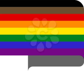 Philadelphia pride flag or LGBTQ pride flag