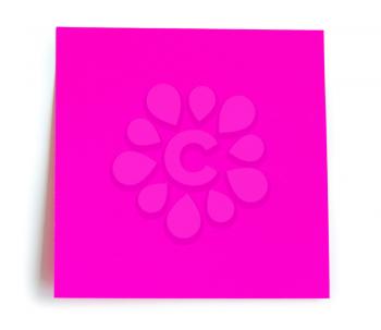 Royalty Free Photo of a Pink Sticky