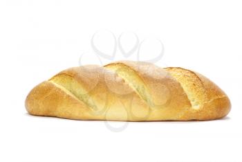 A loaf of bread on a white background