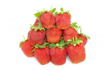 Strawberries isolated over white background