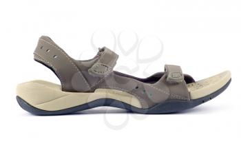 female sandals over white background