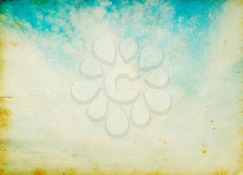 grunge image of blue sky with clouds