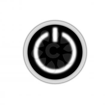 power round  icon on white background