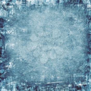 blue retro background with texture of old paper