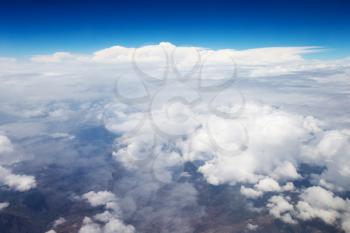 clouds in the blue sky