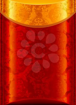 Old Gold and Red background, vector