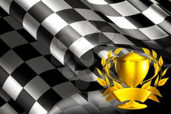 Checkered Background horizontal with cup, 10eps