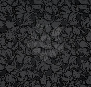 Abstract seamless pattern, black