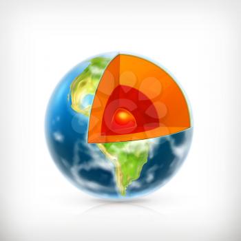 Earth structure, vector