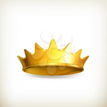 Golden crown, vector