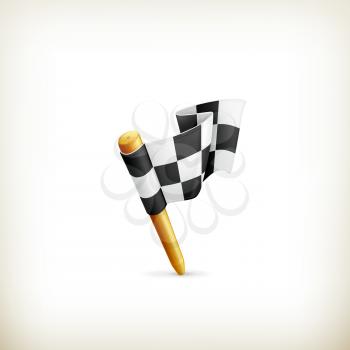 Checkered flag, vector icon
