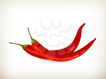 Red peppers vector