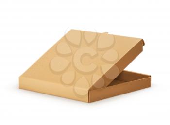 Cardboard box for pizza, vector illustration