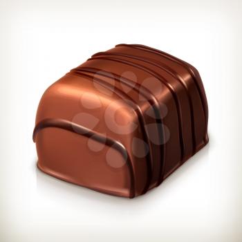 Chocolate candy, vector icon