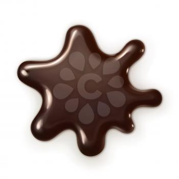 Chocolate drop, vector illustration
