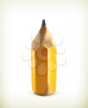 HB graphite pencil, vector icon