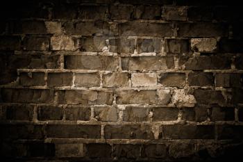 Rough brick wall, toned.