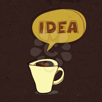 Coffee cup of idea. Concept illustration, vector, EPS10